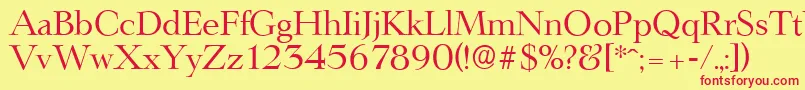 LingwoodserialRegular Font – Red Fonts on Yellow Background