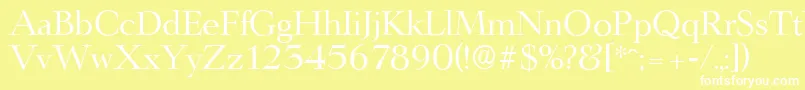 LingwoodserialRegular Font – White Fonts on Yellow Background