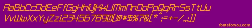 FurmaniteItalic Font – Orange Fonts on Purple Background