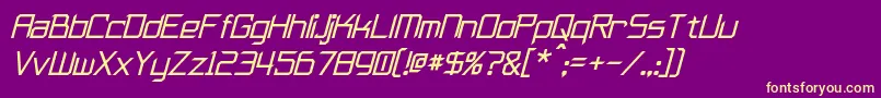 FurmaniteItalic Font – Yellow Fonts on Purple Background