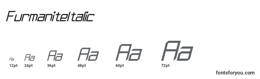 FurmaniteItalic Font Sizes