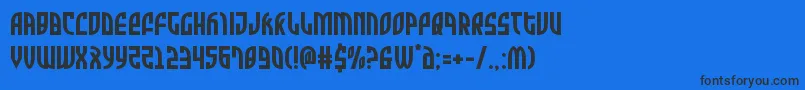 Czcionka Zonerider – czarne czcionki na niebieskim tle