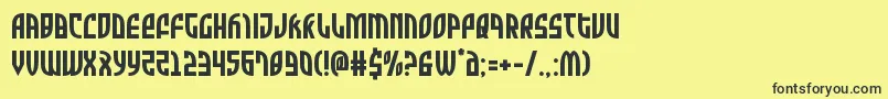 Zonerider Font – Black Fonts on Yellow Background