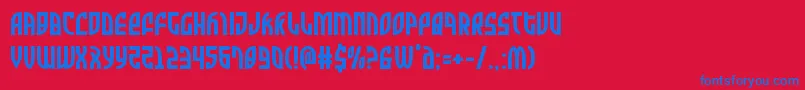フォントZonerider – 赤い背景に青い文字