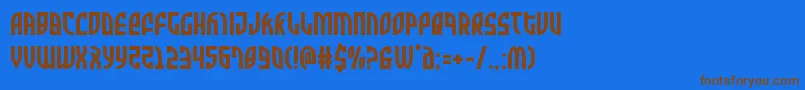 Zonerider Font – Brown Fonts on Blue Background