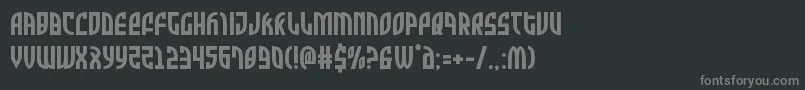 フォントZonerider – 黒い背景に灰色の文字