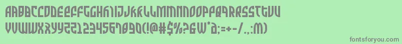 フォントZonerider – 緑の背景に灰色の文字