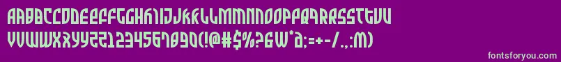 フォントZonerider – 紫の背景に緑のフォント