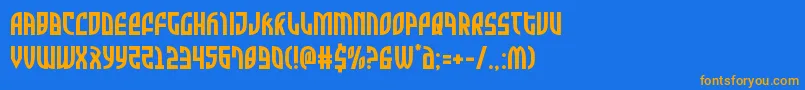 Zonerider Font – Orange Fonts on Blue Background