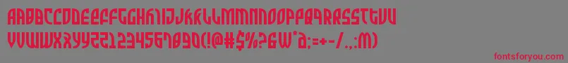 フォントZonerider – 赤い文字の灰色の背景