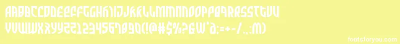 Zonerider Font – White Fonts on Yellow Background