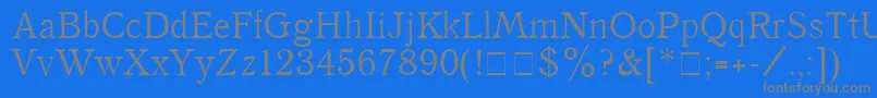 フォントQuantpla – 青い背景に灰色の文字