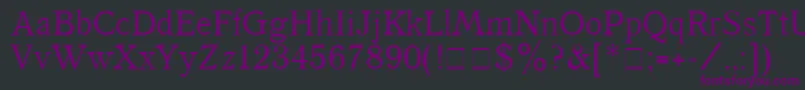 フォントQuantpla – 黒い背景に紫のフォント