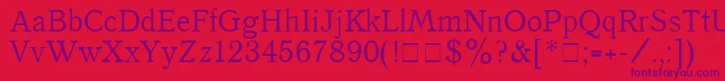 Quantpla Font – Purple Fonts on Red Background