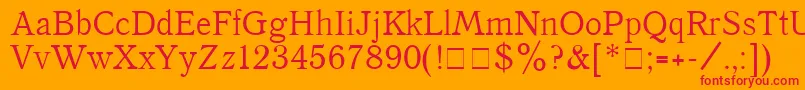 Quantpla Font – Red Fonts on Orange Background