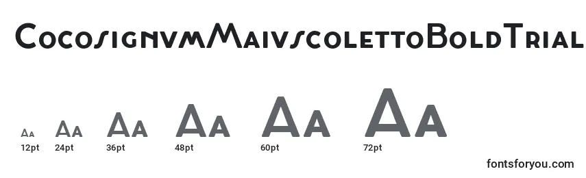 Размеры шрифта CocosignumMaiuscolettoBoldTrial