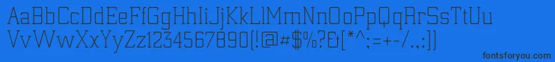 Шрифт ElectrumadfexpLight – чёрные шрифты на синем фоне