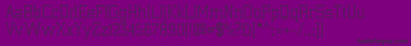 Fonte ElectrumadfexpLight – fontes pretas em um fundo violeta