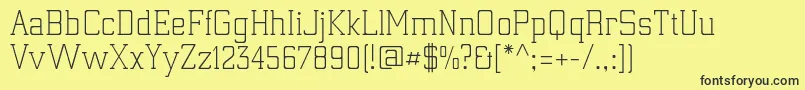 ElectrumadfexpLight Font – Black Fonts on Yellow Background