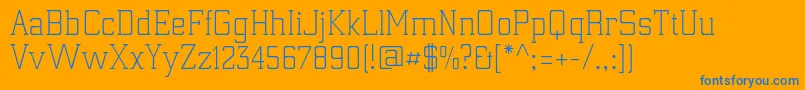 ElectrumadfexpLight Font – Blue Fonts on Orange Background