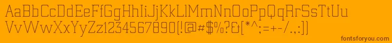 ElectrumadfexpLight Font – Brown Fonts on Orange Background