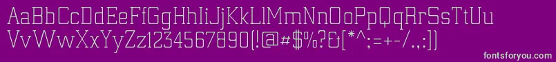 ElectrumadfexpLight-fontti – vihreät fontit violetilla taustalla