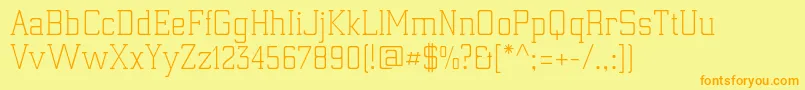 ElectrumadfexpLight Font – Orange Fonts on Yellow Background