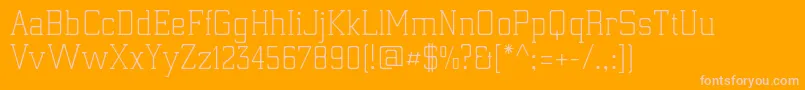 ElectrumadfexpLight Font – Pink Fonts on Orange Background