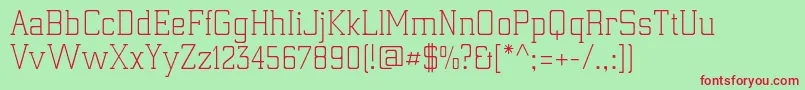 ElectrumadfexpLight-Schriftart – Rote Schriften auf grünem Hintergrund