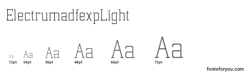 ElectrumadfexpLight Font Sizes