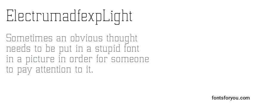 ElectrumadfexpLight Font