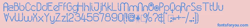 KingthingsPoppalok Font – Blue Fonts on Pink Background