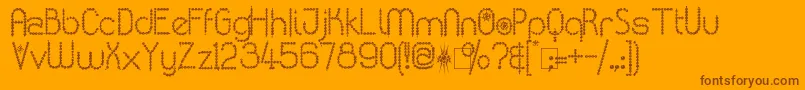KingthingsPoppalok Font – Brown Fonts on Orange Background
