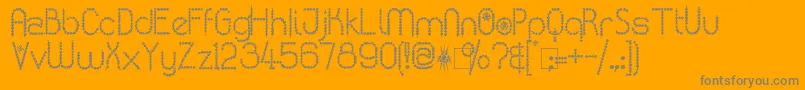 KingthingsPoppalok Font – Gray Fonts on Orange Background