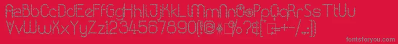 KingthingsPoppalok Font – Gray Fonts on Red Background