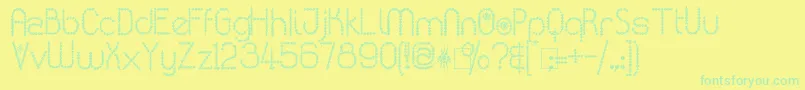 KingthingsPoppalok Font – Green Fonts on Yellow Background