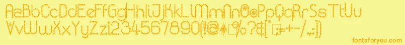 KingthingsPoppalok Font – Orange Fonts on Yellow Background