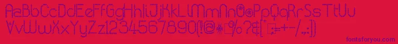 KingthingsPoppalok Font – Purple Fonts on Red Background