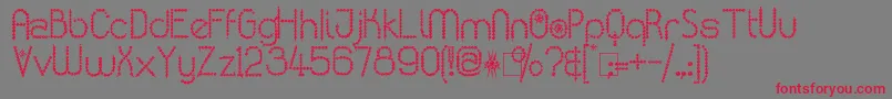 KingthingsPoppalok Font – Red Fonts on Gray Background