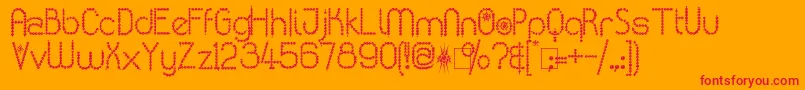 KingthingsPoppalok Font – Red Fonts on Orange Background