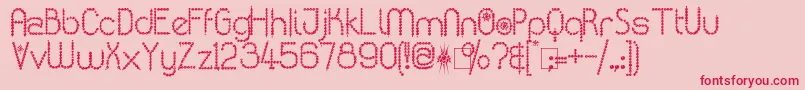 KingthingsPoppalok Font – Red Fonts on Pink Background
