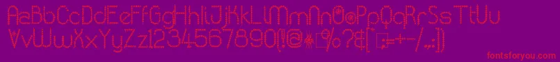 KingthingsPoppalok Font – Red Fonts on Purple Background