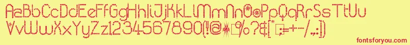 KingthingsPoppalok Font – Red Fonts on Yellow Background