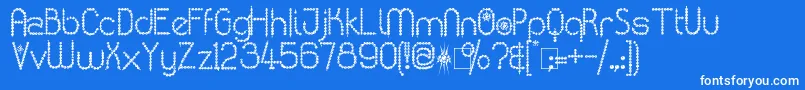 KingthingsPoppalok Font – White Fonts on Blue Background