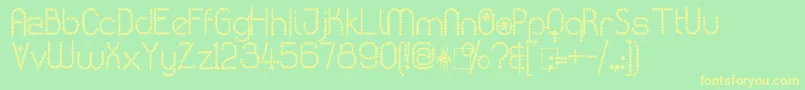 KingthingsPoppalok Font – Yellow Fonts on Green Background