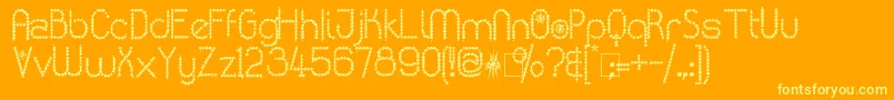 KingthingsPoppalok Font – Yellow Fonts on Orange Background
