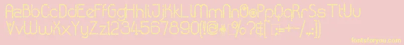 KingthingsPoppalok Font – Yellow Fonts on Pink Background