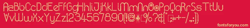KingthingsPoppalok Font – Yellow Fonts on Red Background