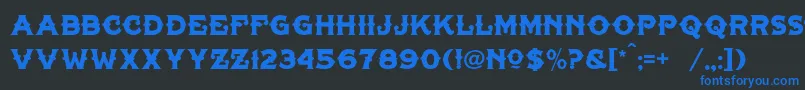 TonicLhfLiver Font – Blue Fonts on Black Background