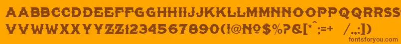 TonicLhfLiver Font – Brown Fonts on Orange Background